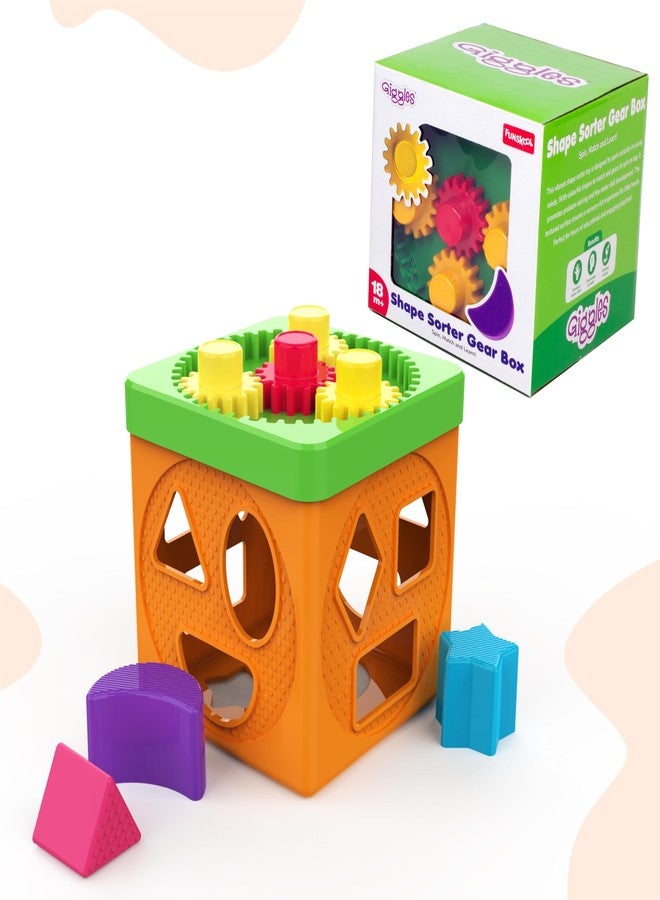 Giggles Funskool Shape Sorter Gear Box, Spin, Match & Learn with 4 Gears & 9 Multicolour Shapes, Fun Activity & Development, Educational Toy for Kids, Gift Set for Toddlers, Age 18+ Months - Image 1